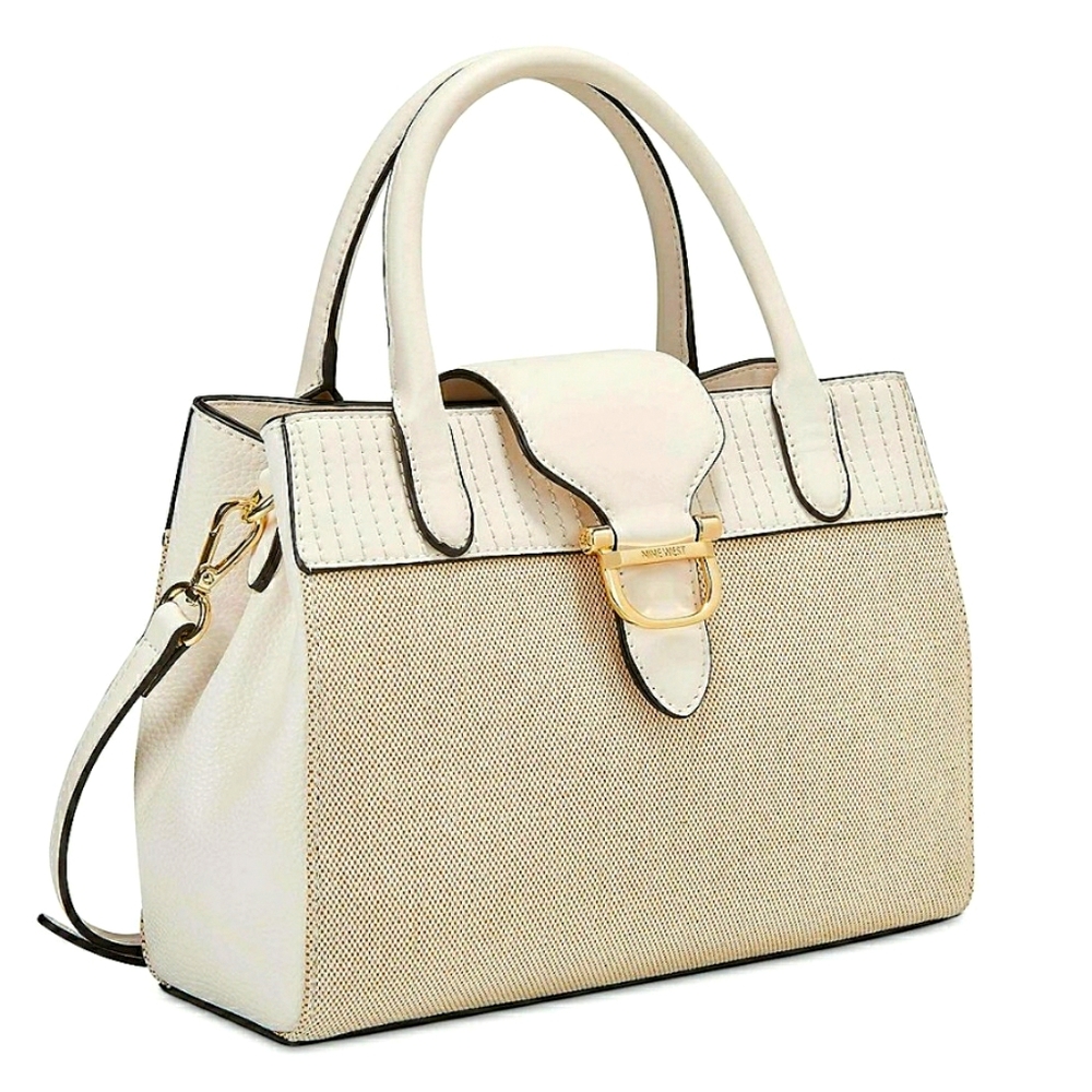 Nine west crossbody satchel chalk in color